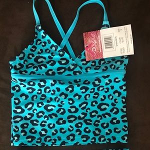 Blue Kanu Surf little girls 2-piece swim suit.